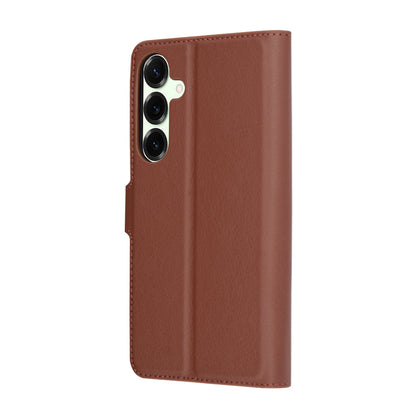 Fodral för Samsung Galaxy S25+ S936, Techsuit, Leather Folio, Brun