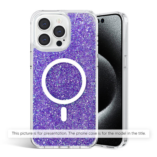 Fodral för Samsung Galaxy S25+ S936, Techsuit, Glittrande Glitter, Lila