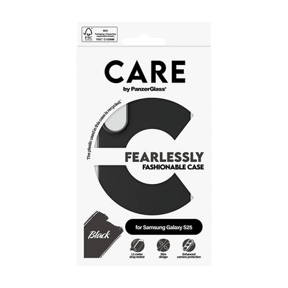 Fodral för Samsung Galaxy S25 S931, PanzerGlass, Fashionable Care, Svart