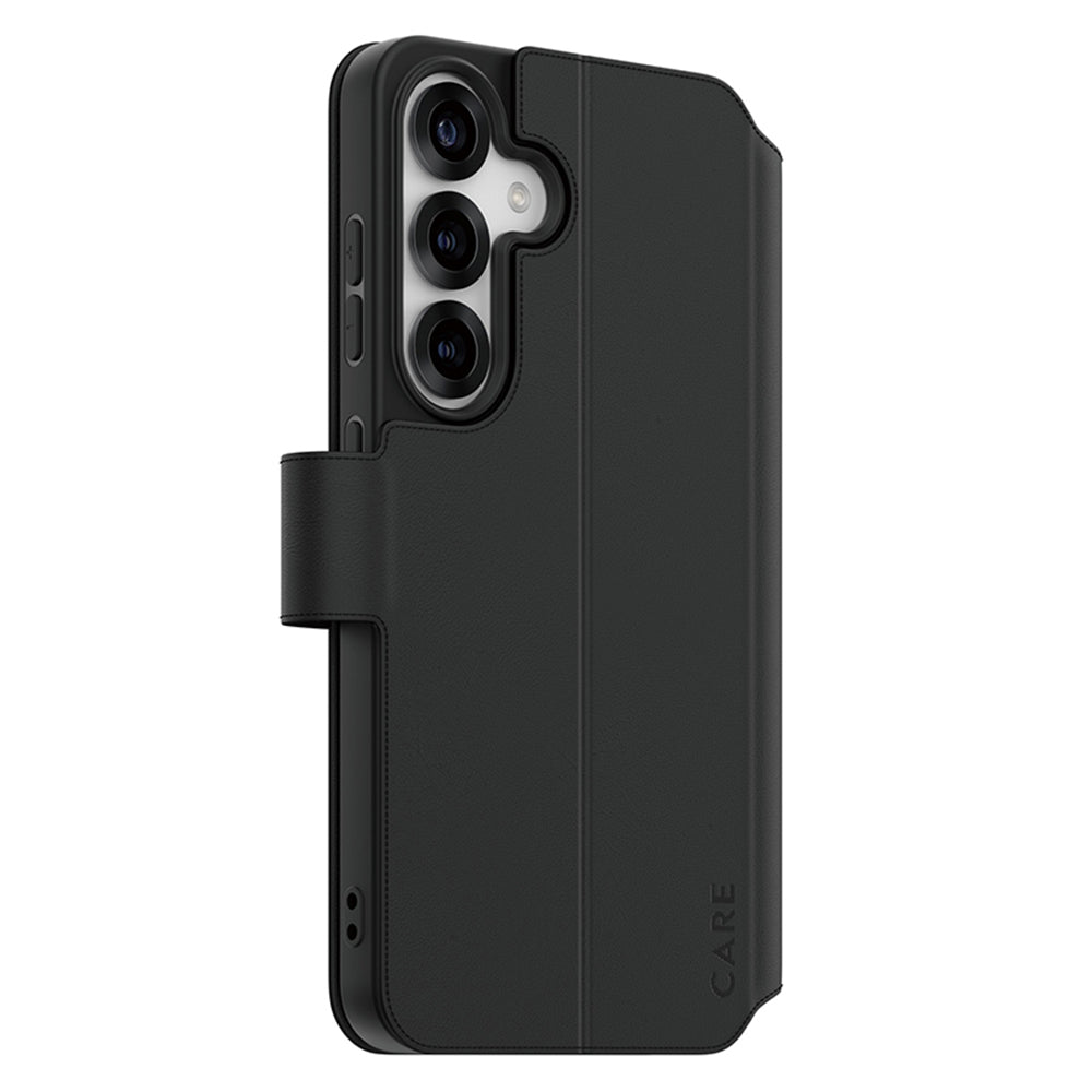 Case for Samsung Galaxy S25 S931, PanzerGlass, Care Feature Kickstand Wallet, Black