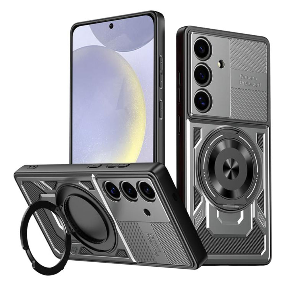 Fodral för Samsung Galaxy S25 S931 / S24 S921, Techsuit, RuggedCam, Grå