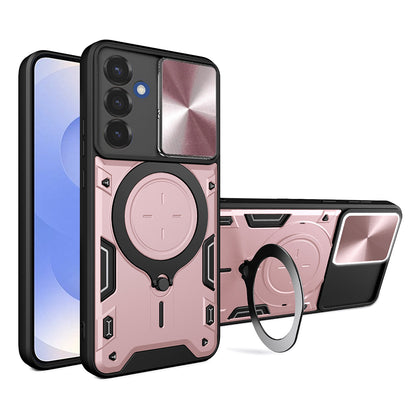 Fodral för Samsung Galaxy S25 S931, Techsuit, CamGuard Pro, Roséguld