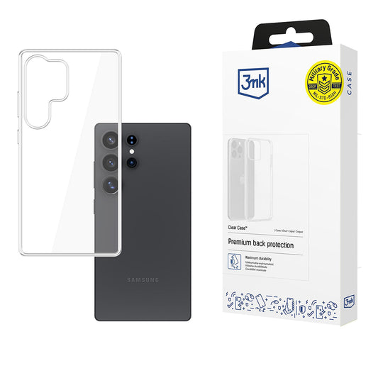 Fodral för Samsung Galaxy S25 Ultra S938, 3MK, Klar, Transparent