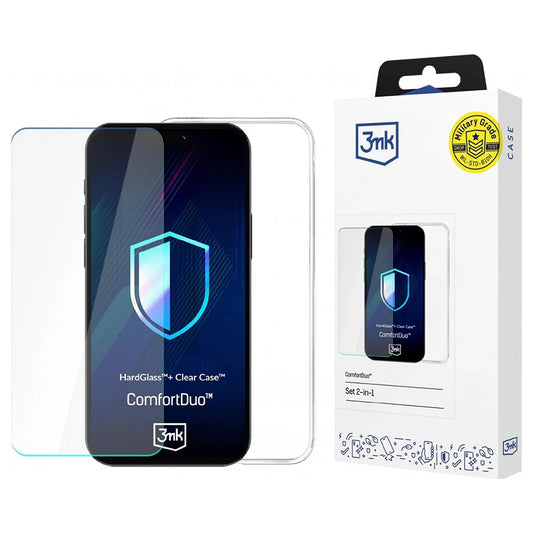 Fodral för Samsung Galaxy S25 Ultra S938, 3MK, ComfortDuo, Transparent