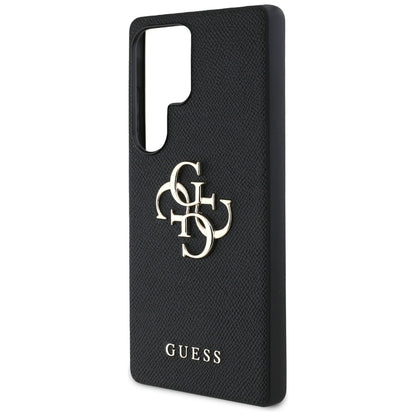 Fodral för Samsung Galaxy S25 Ultra S938, Guess, 4G Grained Big and Classic Logo, Svart