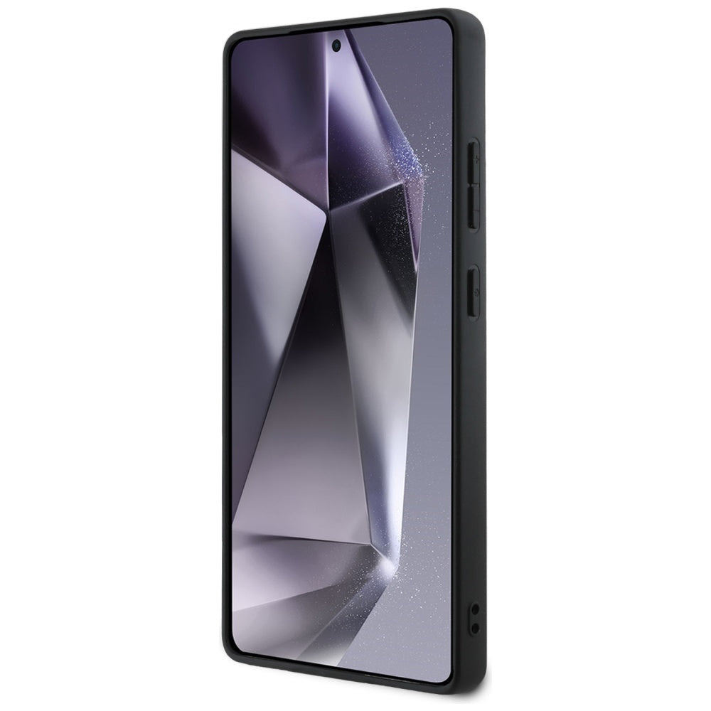 Fodral för Samsung Galaxy S25 Ultra S938, Guess, Grained Hot Stamp 4G Triangle, Svart