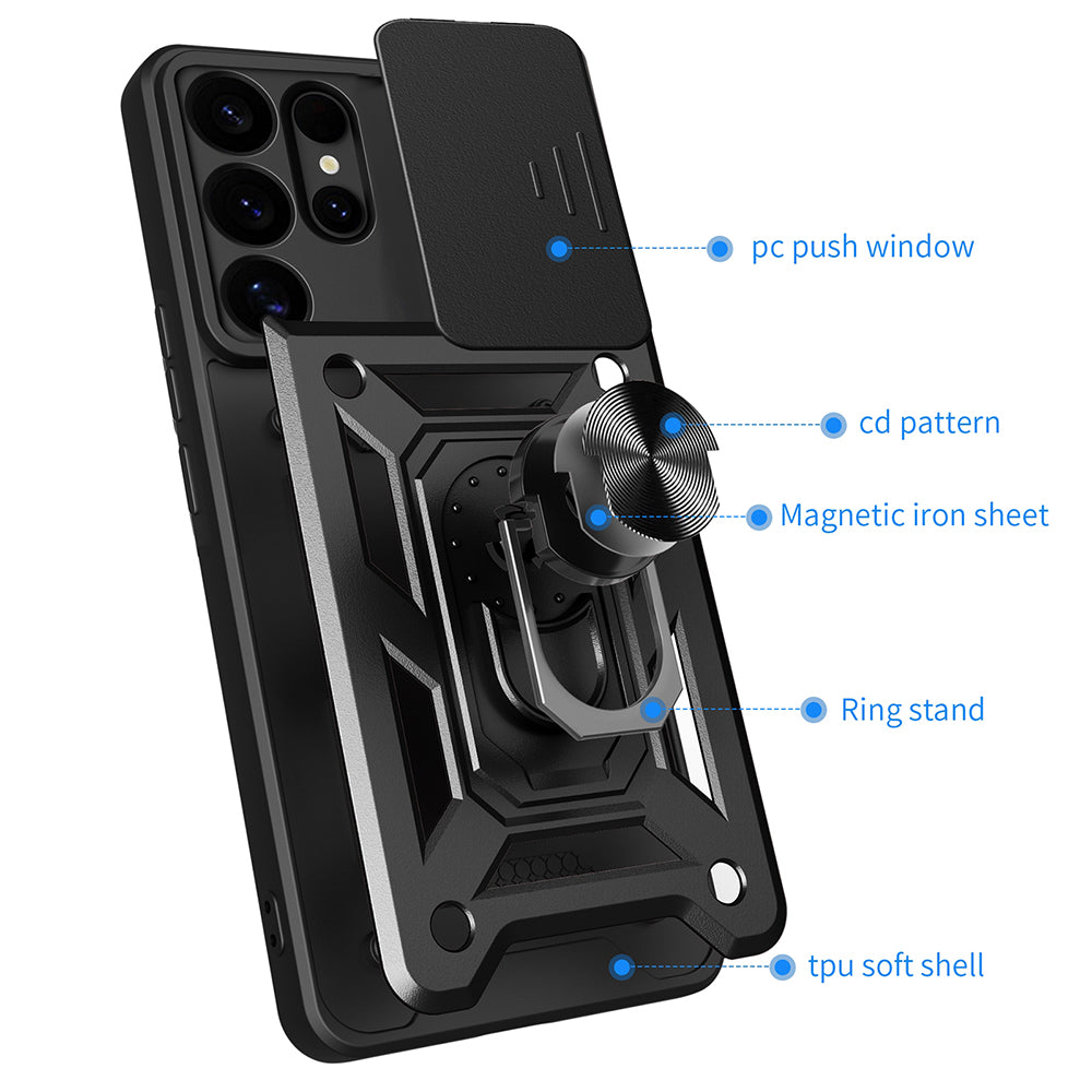 Fodral för Samsung Galaxy S25 Ultra S938, Techsuit, CamShield, Blå