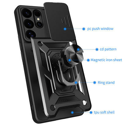 Fodral för Samsung Galaxy S25 Ultra S938, Techsuit, CamShield, Blå