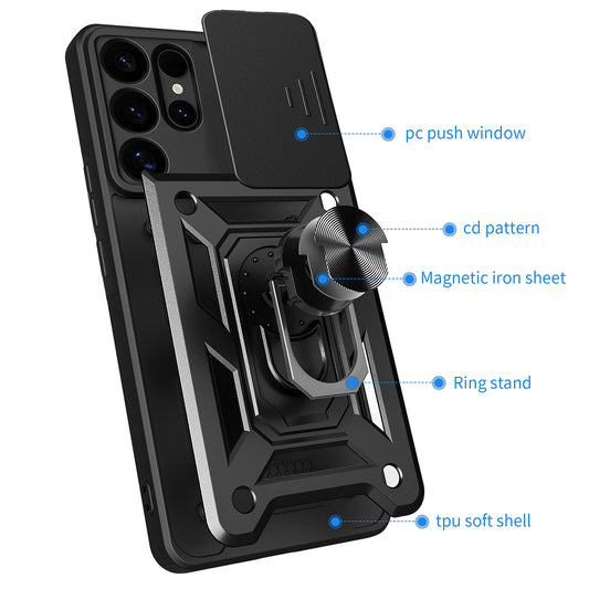 Case for Samsung Galaxy S25 Ultra S938, Techsuit, CamShield, Black