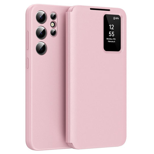 Fodral för Samsung Galaxy S25 Ultra S938, Techsuit, SmartView, Rosa