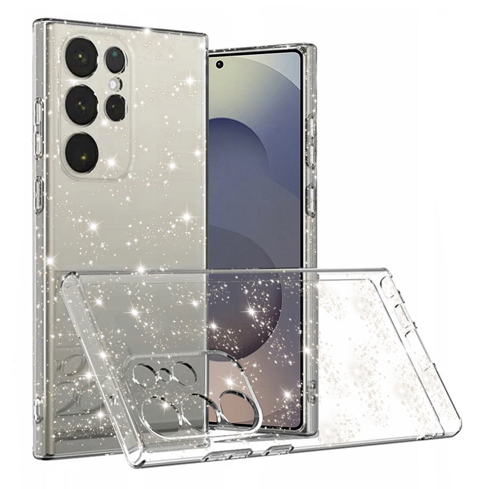 Fodral för Samsung Galaxy S25 Ultra S938, Techsuit, SparkleSkin, Transparent