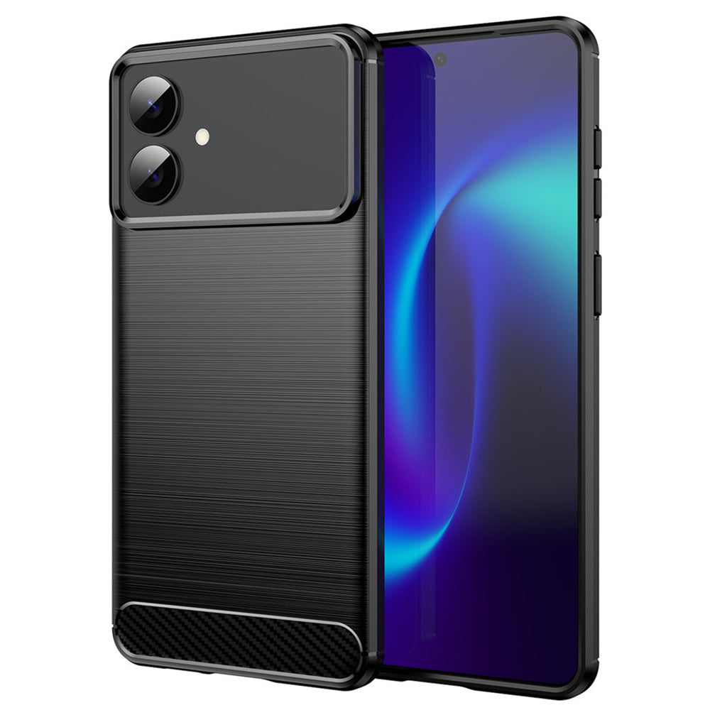 Skyddsfodral för Samsung Galaxy S26 Edge, Techsuit, Kolfiber, Svart