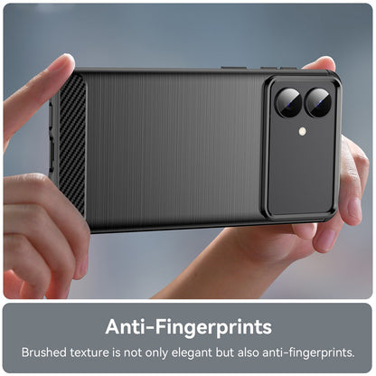 Skyddsfodral för Samsung Galaxy S26 Edge, Techsuit, Kolfiber, Svart