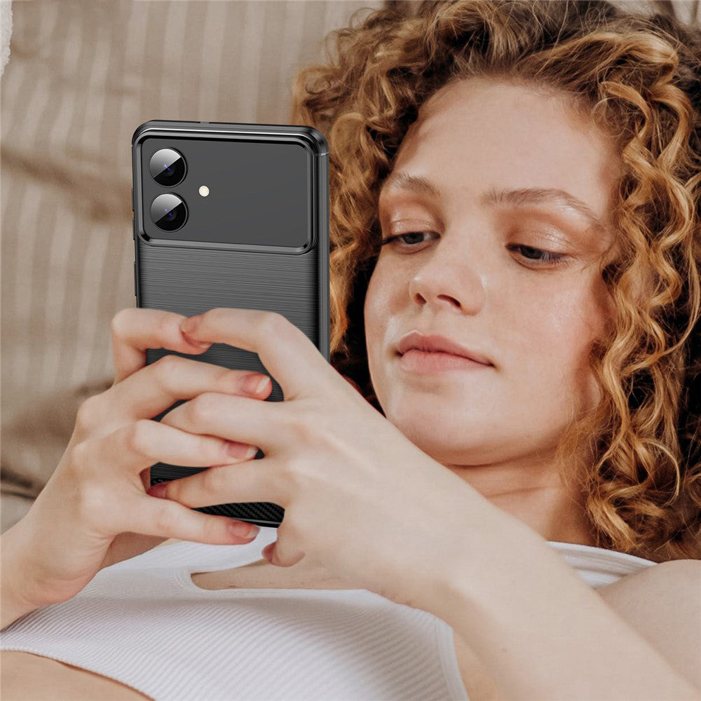 Skyddsfodral för Samsung Galaxy S26 Edge, Techsuit, Kolfiber, Svart