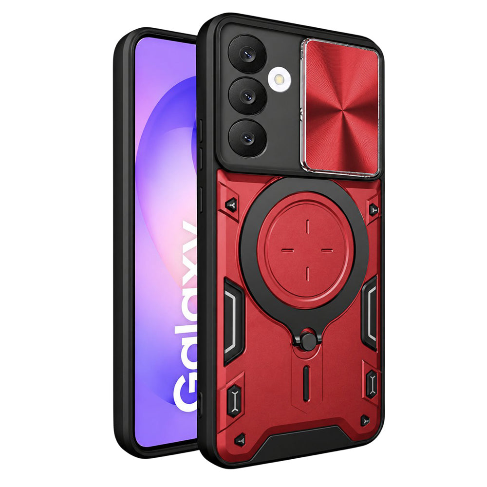 Fodral för Samsung Galaxy S26 FE S741 / S25 FE, Techsuit, CamGuard Pro, rött