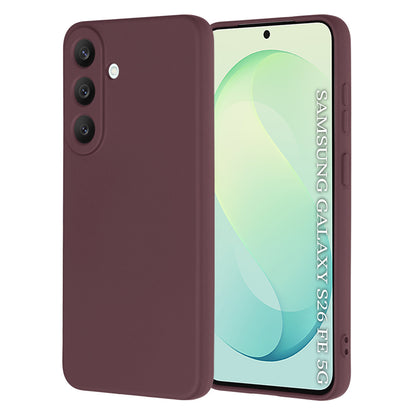 Skal till Samsung Galaxy S26 FE S741 / S25 FE, Techsuit, SoftFlex, vinröd