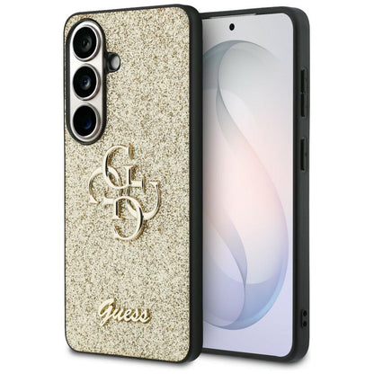 Fodral för Samsung Galaxy S26 S942, Guess, Fixed Glitter Big 4G Metal Frame, Guld