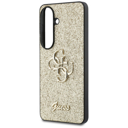 Fodral för Samsung Galaxy S26 S942, Guess, Fixed Glitter Big 4G Metal Frame, Guld
