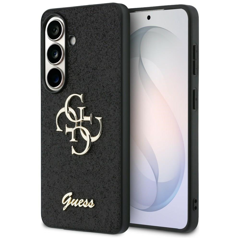 Fodral för Samsung Galaxy S26 S942, Guess, Fixed Glitter Big 4G Metal Frame, Svart