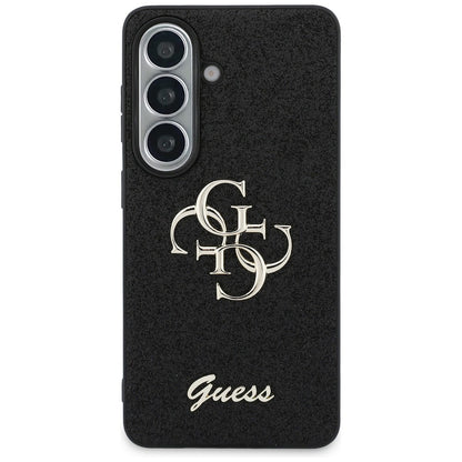 Fodral för Samsung Galaxy S26 S942, Guess, Fixed Glitter Big 4G Metal Frame, Svart