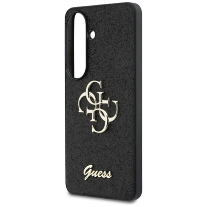 Fodral för Samsung Galaxy S26 S942, Guess, Fixed Glitter Big 4G Metal Frame, Svart