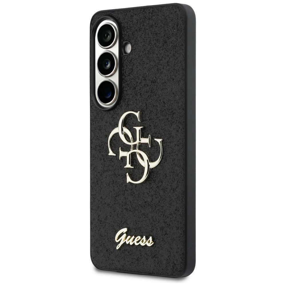 Fodral för Samsung Galaxy S26 S942, Guess, Fixed Glitter Big 4G Metal Frame, Svart