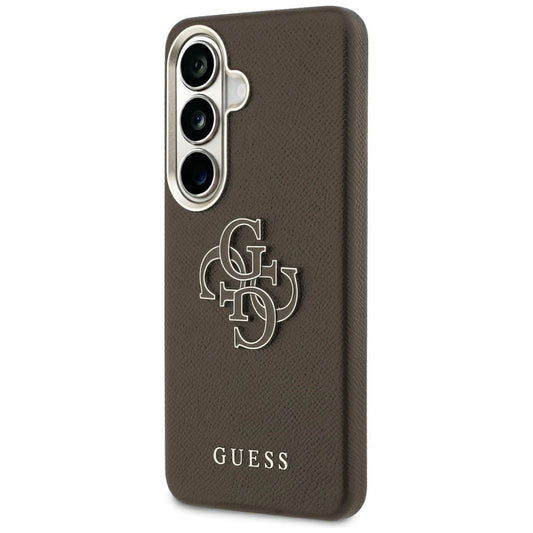 Fodral för Samsung Galaxy S26 Plus S947, Guess, 4G Grained Big and Classic Logo, Brun