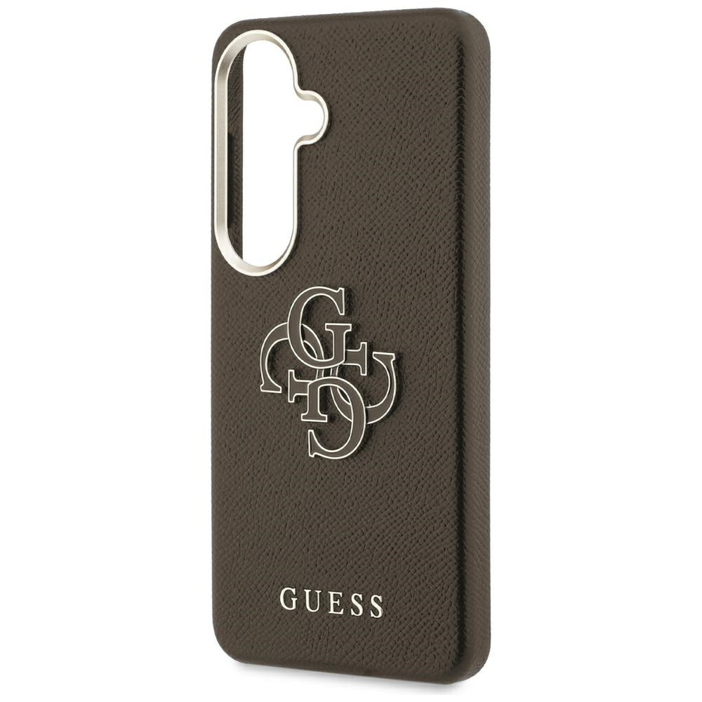 Fodral för Samsung Galaxy S26 Plus S947, Guess, 4G Grained Big and Classic Logo, Brun