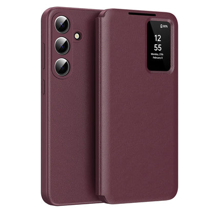 Fodral för Samsung Galaxy S26 Plus S947, Techsuit, SmartView, Röd