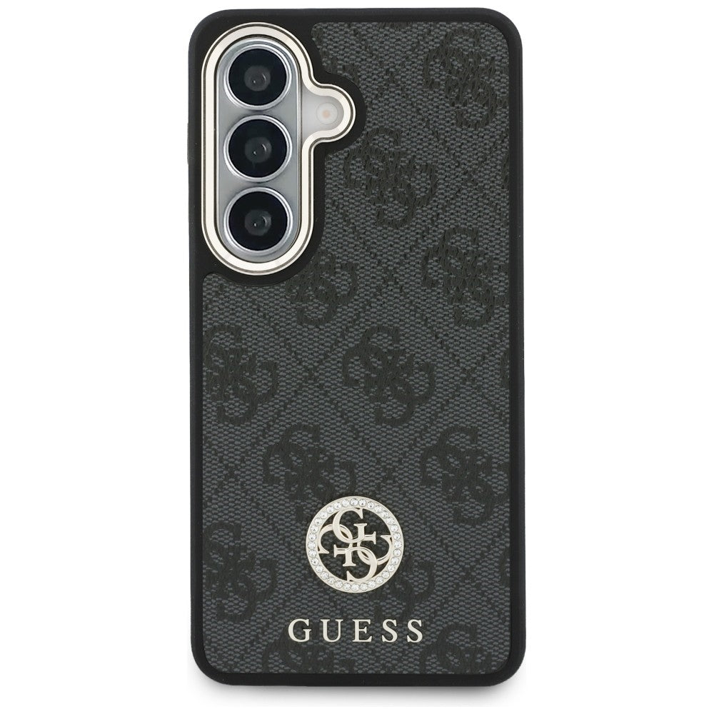 Fodral för Samsung Galaxy S26 S942, GUESS, 4G Big Rhinestone Triangle Strap, Svart