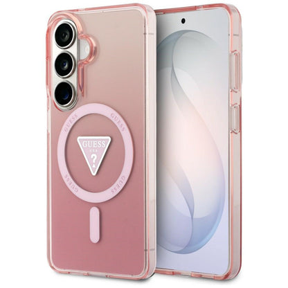 MagSafe-skal för Samsung Galaxy S26 S942, Guess, IML Gradient Triangle Logo, Rosa