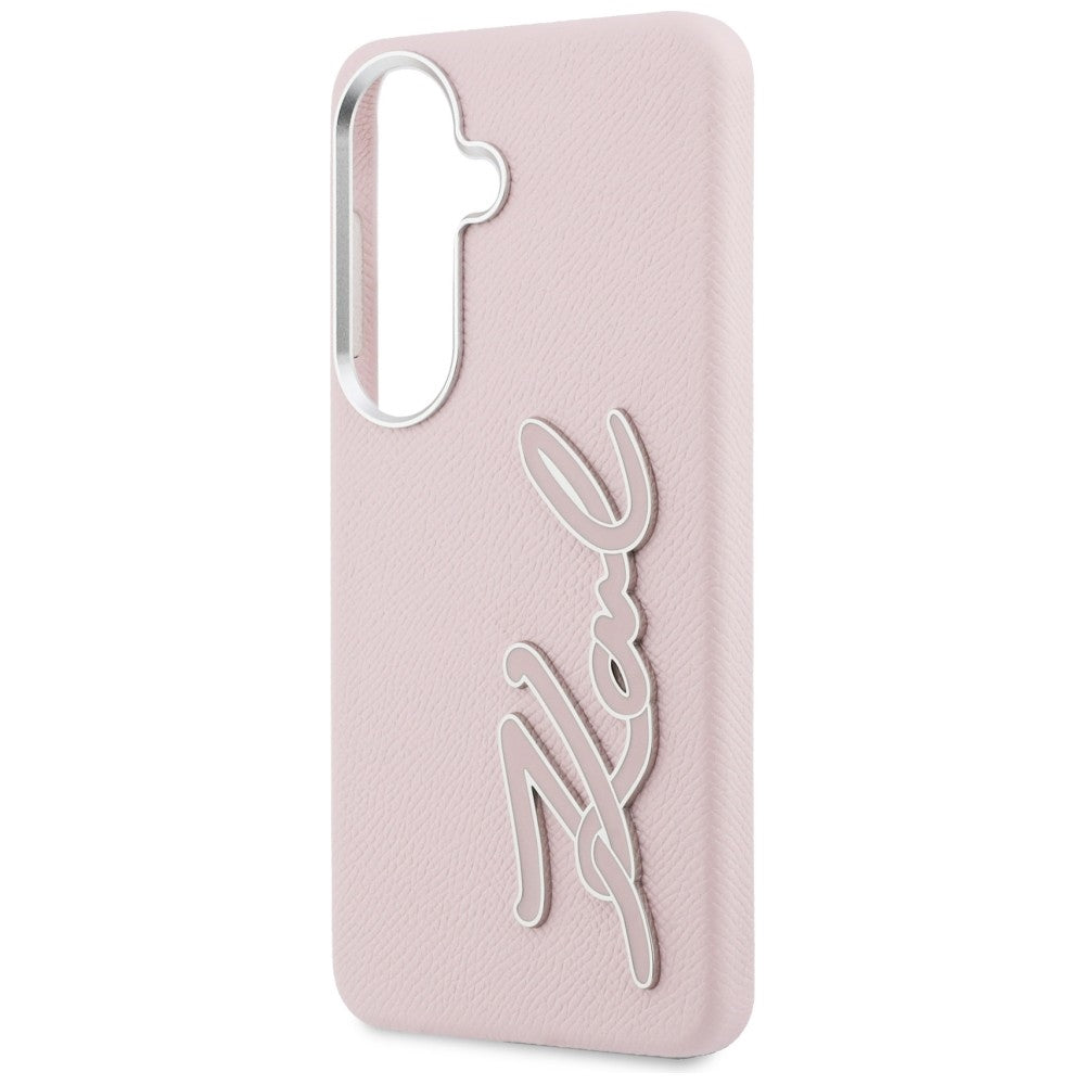 Case for Samsung Galaxy S26 S942, Karl Lagerfeld, Signature Resin Logo, Pink