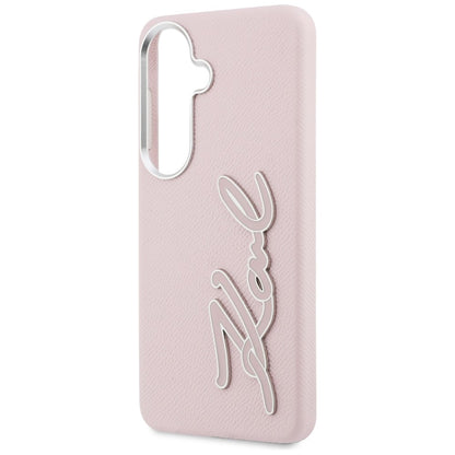 Case for Samsung Galaxy S26 S942, Karl Lagerfeld, Signature Resin Logo, Pink