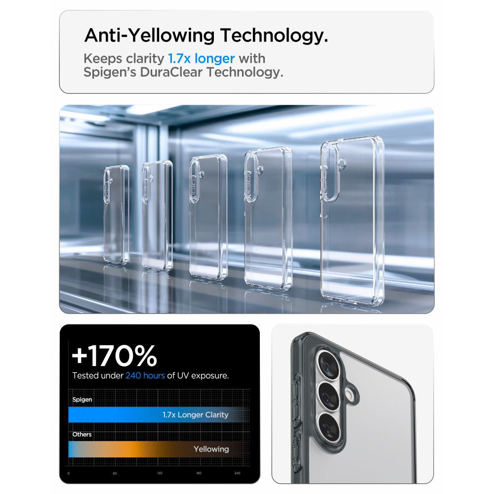 Case for Samsung Galaxy S26 S942, Spigen, Ultra Hybrid, Smoky ACS10733