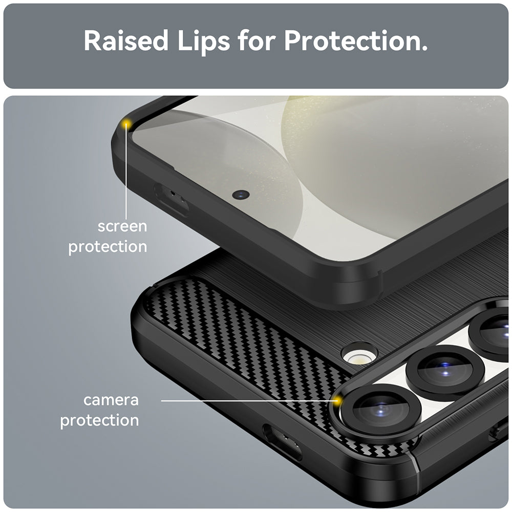 Skyddsfodral för Samsung Galaxy S26, Techsuit, Kolfiber, Svart