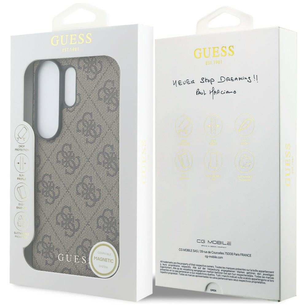 Fodral för Samsung Galaxy S26 Ultra S948, Guess, 4G Classic Logo Charm, Brun