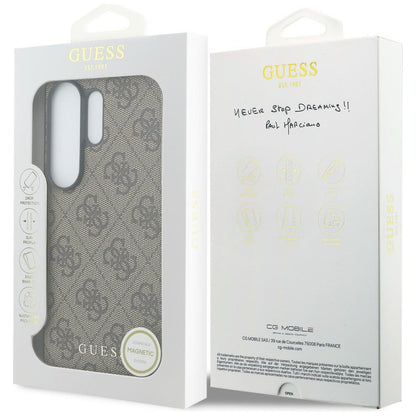 Fodral för Samsung Galaxy S26 Ultra S948, Guess, 4G Classic Logo Charm, Brun