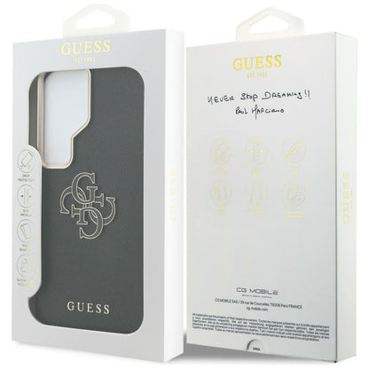 Fodral för Samsung Galaxy S26 Ultra S948, Guess, 4G Grained Big and Classic Logo, Svart
