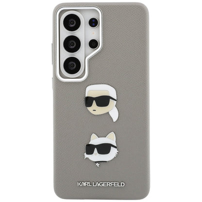 Fodral för Samsung Galaxy S26 Ultra S948, Karl Lagerfeld, Saffiano Karl & Choupette's Head Pin, Grå