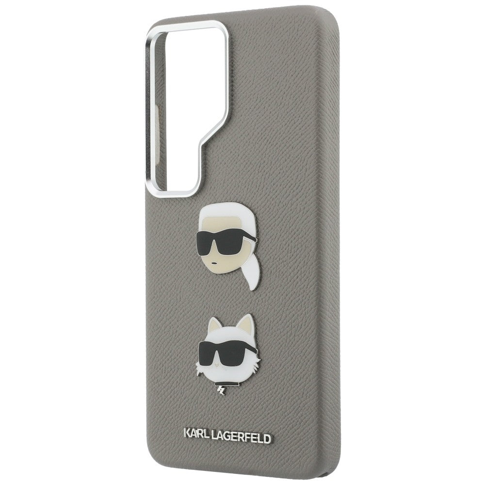 Fodral för Samsung Galaxy S26 Ultra S948, Karl Lagerfeld, Saffiano Karl & Choupette's Head Pin, Grå