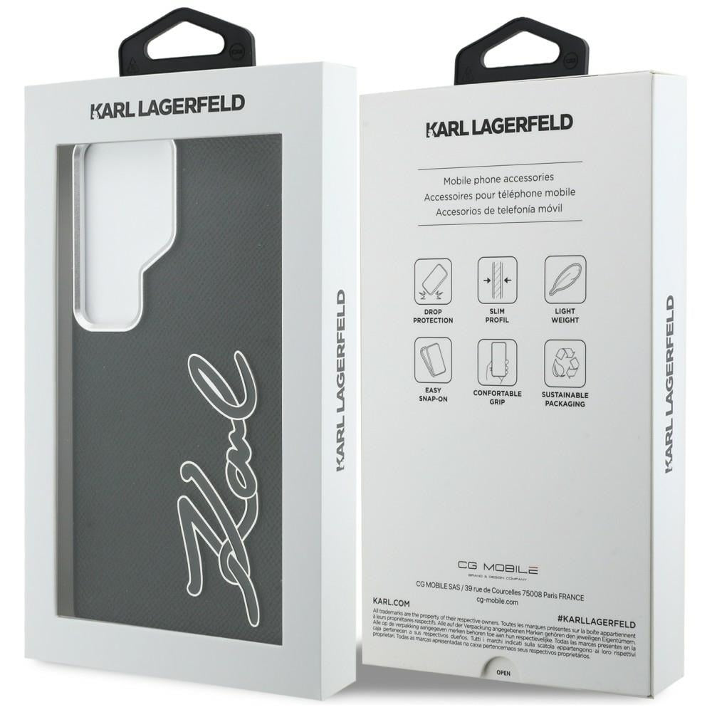 Fodral för Samsung Galaxy S26 Ultra S948, Karl Lagerfeld, Signature Resin Logo, Svart