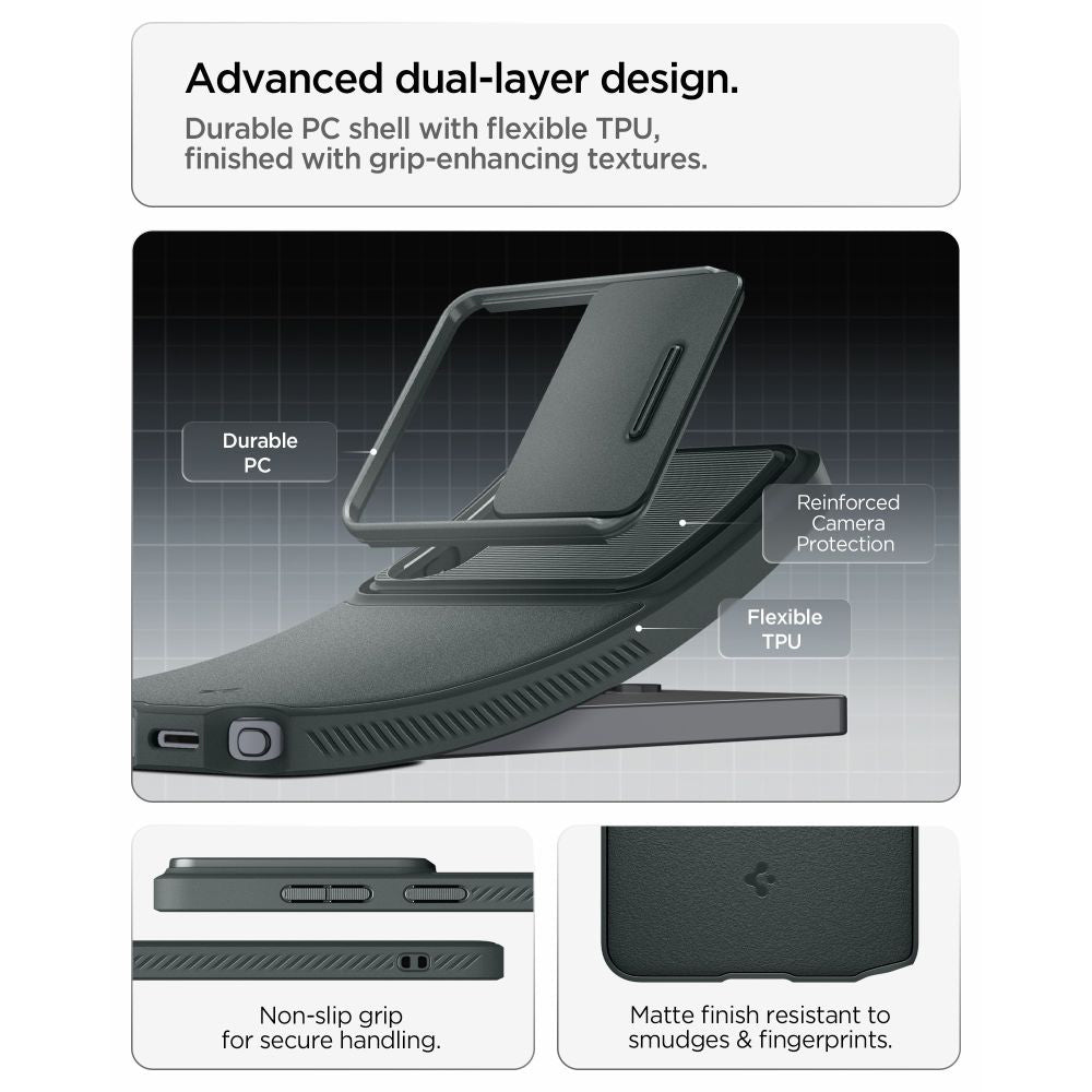 Case for Samsung Galaxy S26 Ultra S948, Spigen, Optik Armor, Green ACS10688