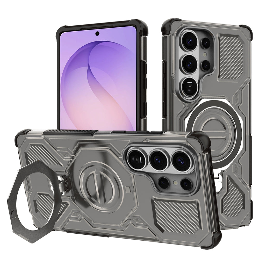 Skyddsfodral för Samsung Galaxy S26 Ultra, Techsuit, Carbon Shield Pro, Rökfärgad