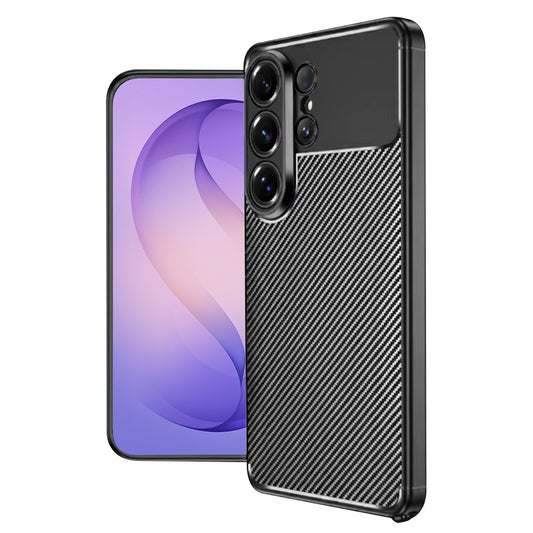 Fodral för Samsung Galaxy S26 Ultra, Techsuit, CarbonFiber, Svart