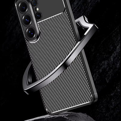 Fodral för Samsung Galaxy S26 Ultra S948, Techsuit, CarbonFiber, Svart