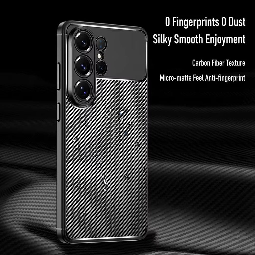 Fodral för Samsung Galaxy S26 Ultra S948, Techsuit, CarbonFiber, Svart