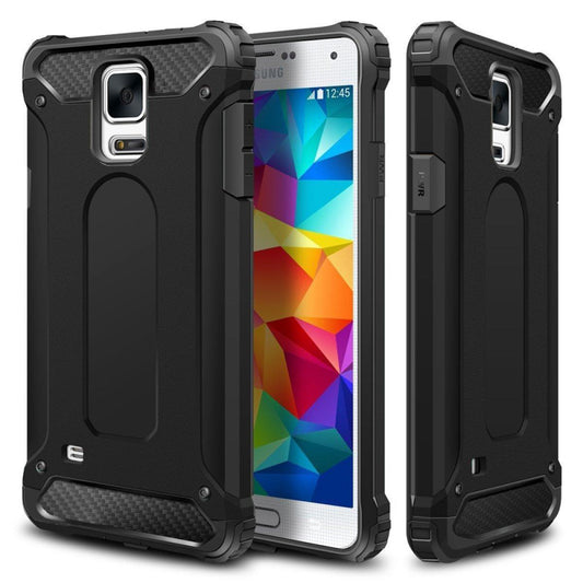 Fodral för Samsung Galaxy S5 G900, Techsuit, Hybrid Armor, Svart