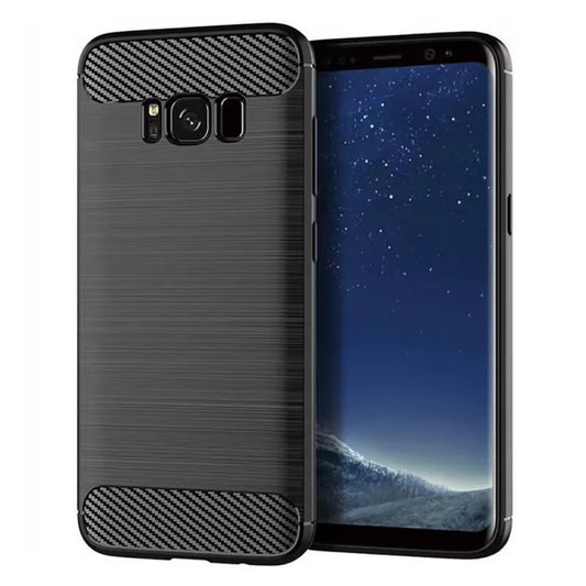 Fodral för Samsung Galaxy S8 G950, Techsuit, Kolfiber, Svart