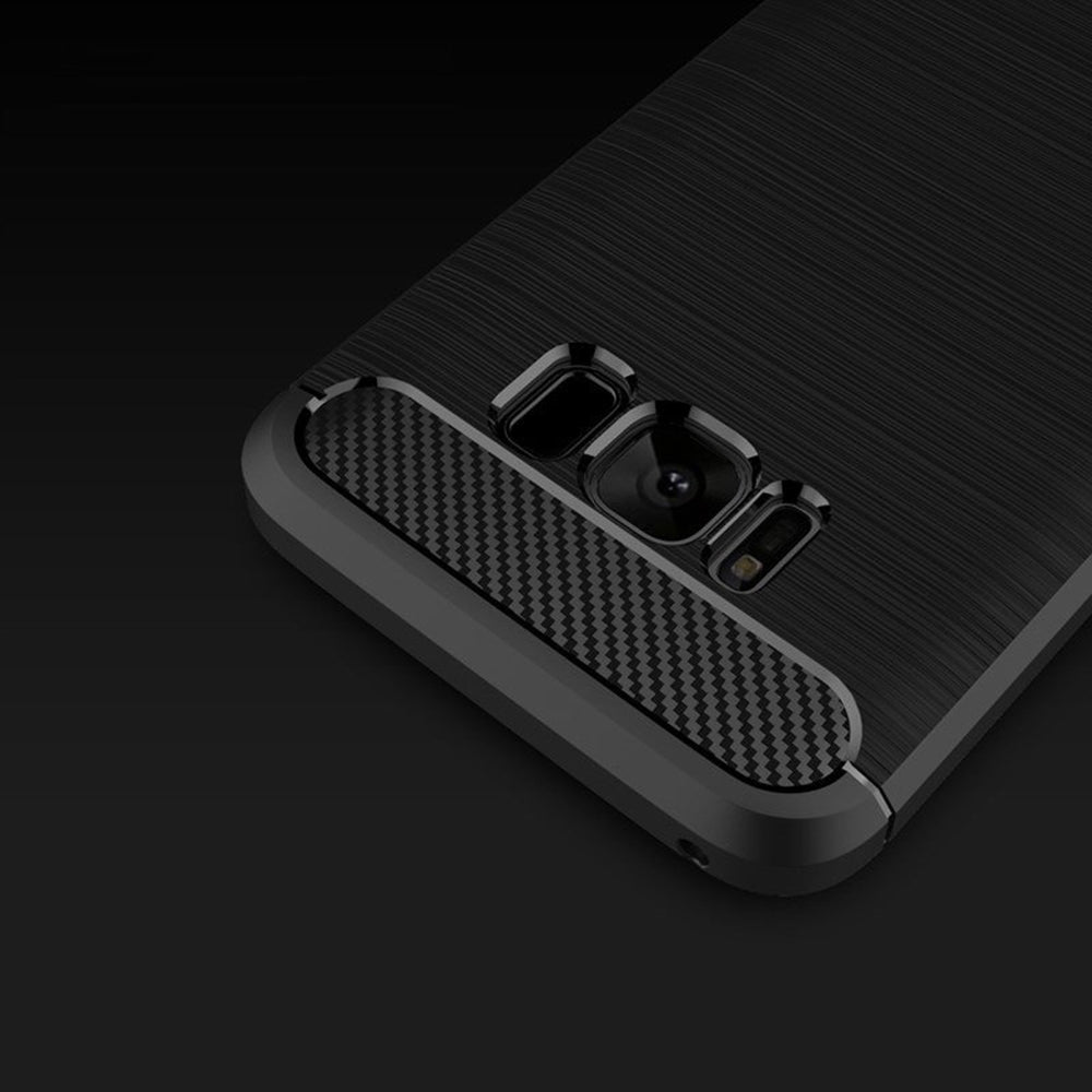 Fodral för Samsung Galaxy S8 G950, Techsuit, Kolfiber, Svart