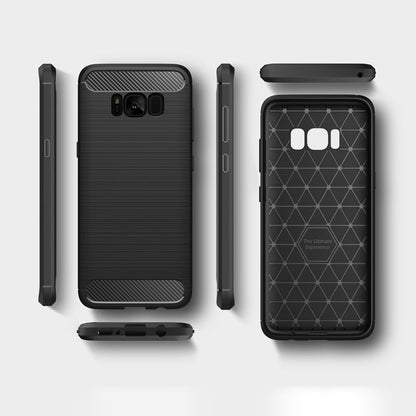 Fodral för Samsung Galaxy S8 G950, Techsuit, Kolfiber, Svart